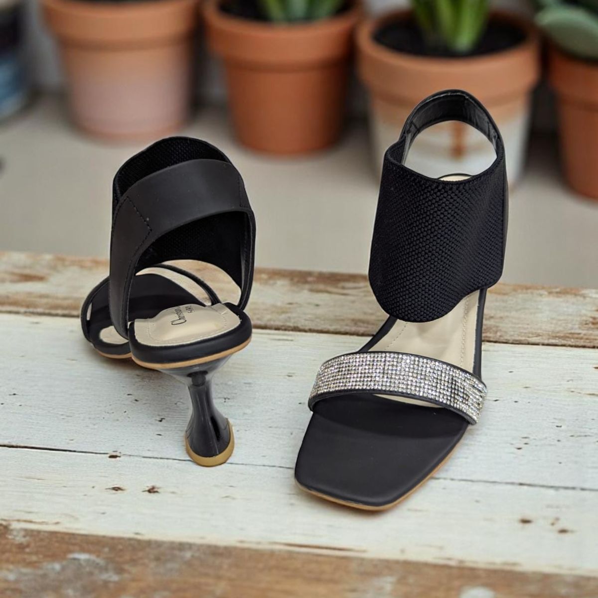 Slide Stuart Weitzman Black Sandals 3 Inch Heels Stylish Heel