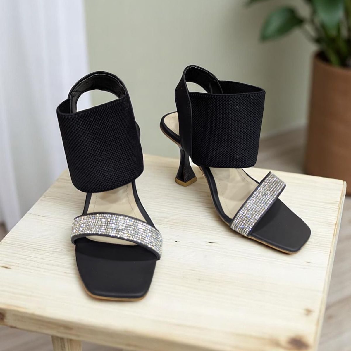 Slide Stuart Weitzman Black Sandals 3 Inch Heels Stylish Heel